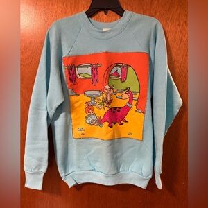 Vintage Flintstones Dino Bamm Bamm Sweatshirt Fruit of the Loom USA Size L
